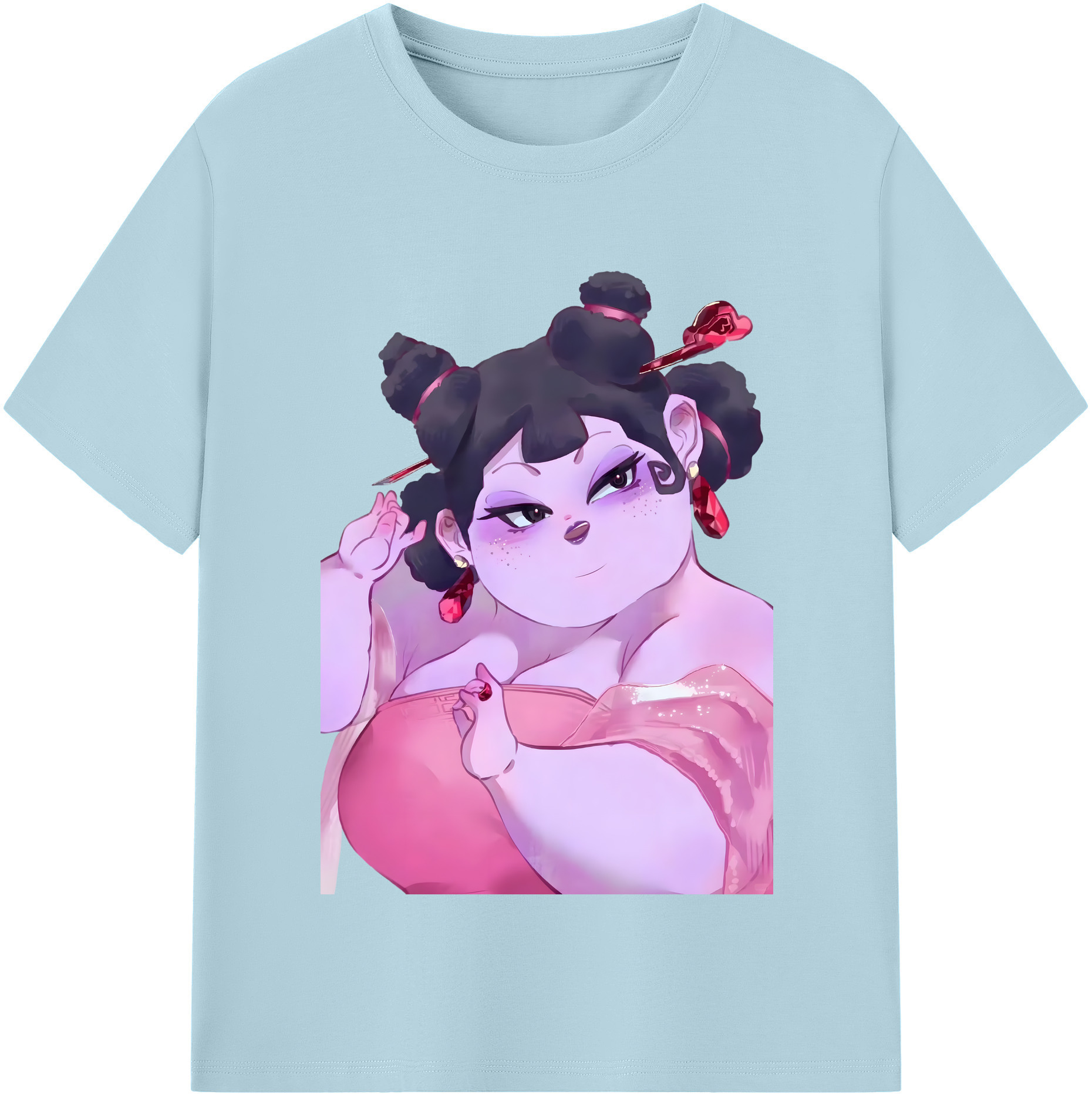 （画像用） Ne Zha 2 ナタ 魔童の大暴れ 綿100％半袖Tシャツ（フロントプリント）